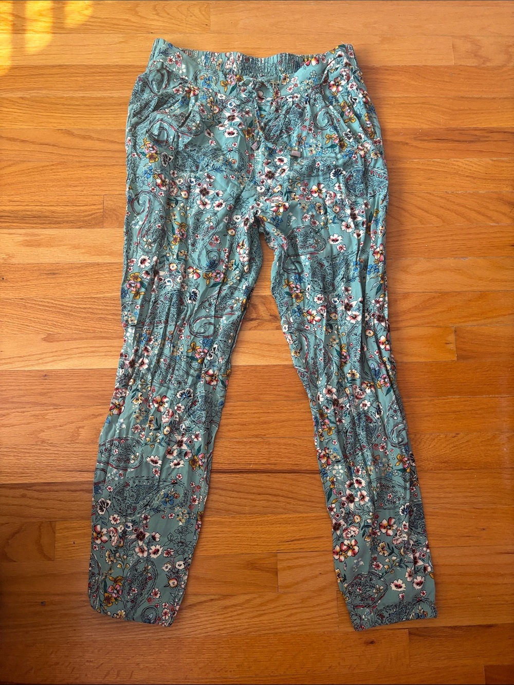 Primark Floral Print Lightweight Pants- Size 8